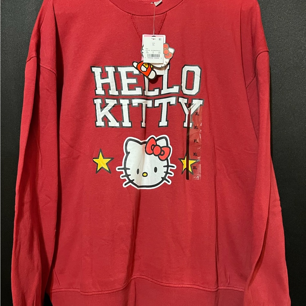 Hello Kitty Vibrant Red Crew Neck Sweater